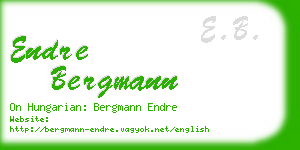 endre bergmann business card